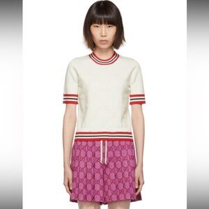 Gucci Ivory and Red Striped Short Sleeve Tee
"TAKING OFFERS"